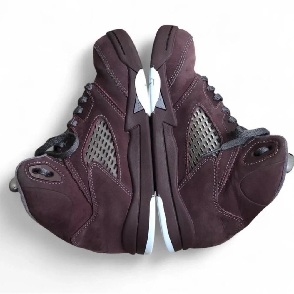 Little Kid Jordan 5 Retro FN4234 600 Deep Burgundy/Light Graphite/Metall Sz 3Y